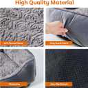 Dog Bed for Medium Large Dogs Washable, Super Soft Rectangle Dog Beds Medium Large Size, Warming Durable Pet Bed with Anti-Slip Bottom, Anti-Anxiety, Grey, 30 x 24 x 9inch