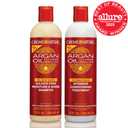 Creme of Nature Argan Oil from Morocco Sulfate-Free Moisture and Shine Shampoo and Intensive Conditioning Treatment Set, Hydrating Shine-Enhancing Hair Care Duo, 2 Count, 12 oz Each