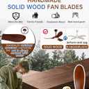 42 Inch Ceiling Fans with Lights and Remote, 3 Blades Outdoor Wood Propeller Ceiling Fans, Dimmable Quiet Noiseless DC Motor for Farmhouse, Living Room, Bedroom, Indoor, Walnut