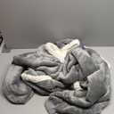 Bedsure Blanket Hoodie, Wearable Blanket Hoodie as Gifts for Mom, Birthday Gifts for Women Kids Teens Sherpa Sweatshirt, Grey, Standard