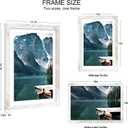 Hongkee 13x19 Picture Frame Set of 2, Distressed White Wood Style - Display Posters 11 x 17 with Mat or 13x19 without Mat, Wall Mounting Horizontal and Vertical