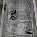 3-Tier Rolling Pantry Cart with Wheels, Stackable Wire Storage Floor Organizer for Kitchen Pantry Snack Shelves, Fruit Basket Stand, Vegetable Storage Rack for Food Snacks Onion Potato, White