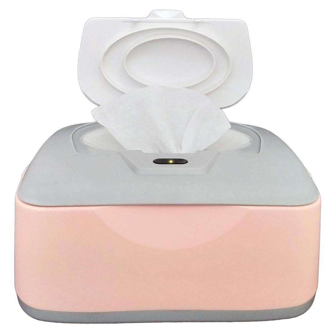 Baby Wet Wipe Warmer, Dispenser, Holder and Case - Easy Press On/Off Switch