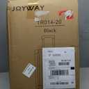 Joyway Carry On Luggage, Expandable Suitcase with Smart Cup Holder and USB Port, 20 IN Hardside Checked with TSA Lock Spinner Double Wheels, Black