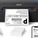 Nelko Bluetooth Thermal Shipping Label Printer, Wireless 4x6 Shipping Label Printer for Shipping Packages, Support Android, iPhone and Windows, Widely Used for Amazon, Shopify (Black)