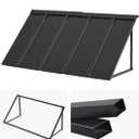 VEVOR Fixed Metal Awning 56 x 24 in, Window Awning Door Canopy, Stable Triangle Steel Frame Awnings for Doors Exterior Rain, and Snow Sunlight Protection for Door Entrance, Windows, Porches, Balconies