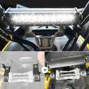 Front Light Bar Kit, Motorcycle Adjustable Light Bar Kit with Mounting Bracket Horizontal Bar Tube Clamp Universal for Honda CRF110 KLX110 TTR110 YZ250F Dirt Bike Plug and Play