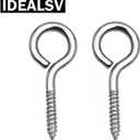 40 Pcs Stainless Steel Screw Eyes Screw Hooks, 2 Inch Heavy Duty Eye Bolts, Ourdoor & Indoor Use
