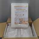 SNSLXH Portable Clear Storage Bins with Lid & Wheels, 24QT Clear Storage Bins with Lid, 4-Tier Plastic Bins with Wheels, Stackable, Magnetic Doors, for Bedroom, Living Room, Office (34.6*14.96*11in)