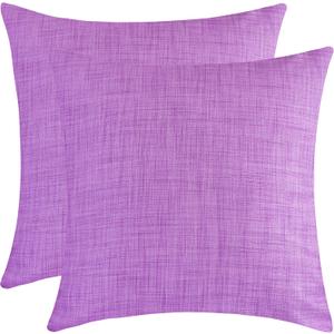 The White Petals Lavender Throw Pillow Cover - (20x20 inch) | Decorative, Washable Cushion Covers for Couch, Sofa, Bedroom, Living Room - Pack of 2