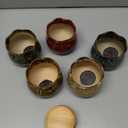 Cute Ceramic Succulent Garden Pots, Planter with Drainage and Attached Saucer, Set of 5 -Plants Not Included (Fambe)