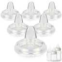 Sippy Spout Nipple for Evenflo Balance Plus Wide Neck Baby Bottles&Glass Bottle,Variable Flow, Silicone Conversion Nipples,6+ Months,6 Count