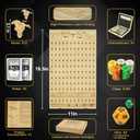 Horse Race Board Game, Foldable Horse Racing Game for Adults with 12 Laser Wooden Horses, 100 Pcs Poker Chips 2 Dice 2 Pack of Cards for Family Game Nights Party Gifts Tabletop Parties(Log)