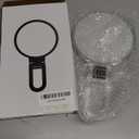 BOOMIBOO 1X/10X Magnifying Handheld Mirror Double Sided, Foldable Travel Makeup Mirror, Adjustable Rotation Pedestal Hand/Hanging/Desk Vanity Mirror-Clear