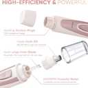 Ear and Nose Hair Trimmer Clipper - 2026 Professional Painless Eyebrow & Facial Hair Trimmer for Men Women, Battery-Operated Trimmer with IPX7 Waterproof, Dual Edge Blades for Easy Cleansing Rose Pink