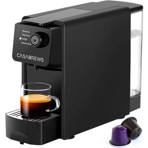 CASABREWS Espresso Machine for Nespresso Original Pods, 20 Bar Coffee Machine with 4 Brewing Modes and 21 oz Removable Water Tank, Compact Capsule Coffee Maker for Home or Office, Ideal Gifts for Mom