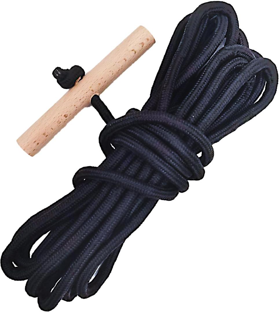 PR-20 Tree Pruner Rope Replacement Kit,Compatible with Jameson Fiscar Big Mouth Manual Pole Saw & Pruner20 Feet Long Wooden Handle Replacement, for Pruner (with Handle)