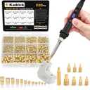 Professional Heat Set Insert Tool Kit: 80W Soldering Iron Heat Insert Tool with 520pcs Brass Inserts & Heat Set Insert Tips (M2-M8) for 3D Printing