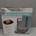 Baker's Friend Panini Press Electric Griddle, Panini Grill Press Sandwich Maker Press, Grilled Cheese Maker, Sandwichera Electrical, Browning Control, Non Stick Surfaces, 4-Slices, Stainless Steel