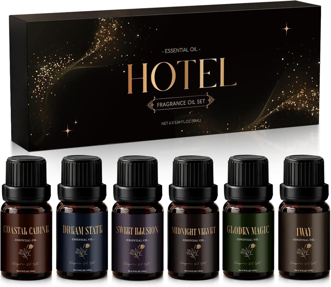 Hotel Collection Diffuser Oil, Hotel Diffuser Oils, Luxury Essential Oil for Diffuser, Soap & Candle Making Scents - 1 Way, Dream State, Coastal Cabine, Gloden Magic (2.02 Fl Oz (Pack of 1))
