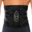 Back Brace for Lower Back Pain Women Men - 10x Maximum Compression and Adjustable - Lumbar Support Belt with 3D Pad - Ergonomic and Breathable 3D Material - for Herniated Disc,Sciatica (XL)