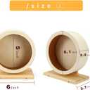 antiai Hamster Wooden Silent Wheel, Small Animal Exercise Wheel Accessories, Quiet Spinner Hamster Running Wheels Prevent Depression Toys for Hamsters, Gerbils, Mice and Other Small Pets (S)
