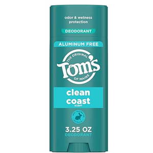 Toms of Maine Sandalwood Vanilla Aluminum Free Natural Deodorant For Women & Men | Goes on Clear | Odor & Wetness Protection | Naturally Derived and Moisture-Locking Ingredients | 3.25 oz (1 Pack)