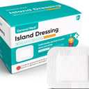 General Medi Sterile Island Dressing Bordered Gauze  100 Count, 2.4" x 2.75" Gauze Pads, Wound Care Pad with Adhesive Border - Sterile, Soft & Highly Absorbent Medical Grade Dressing Pad