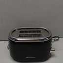 Mueller Retro Toaster 2 Slice with 7 Browning Levels and 3 Functions: Reheat, Defrost & Cancel, Stainless Steel Features, Removable Crumb Tray, Under Base Cord Storage, Black