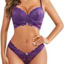Avidlove Sexy Lingerie For Women Lace Bra and Panty Set Underwire Bra Lingerie Set Underwear, Small