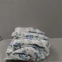 MUXHOMO Queen Size 4 Piece Sheet Set, Soft Breathable Bed Sheet Set for Bedroom with Deep Pocket Up to 16", Wrinkle-Free & Cooling Bedding for Oeko-TEX Certified - Blossoms Light Blue