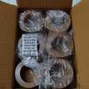 MyGift Rustic Natural Solid Acacia Wood Rings for Cloth Dinner Napkins, Decorative Napkin Holders for Dining Serviettes, Set of 6 - Handcrafted in India