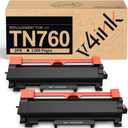 v4ink TN760 Toner Compatible Replacement for Brother TN760 TN-760 TN730 TN770 Toner Cartridge Black for Brother Printer HL L2350DW L2370DW L2390DW L2395DW MFC L2690DW L2710DW L2717DW L2750DW 2-Pack
