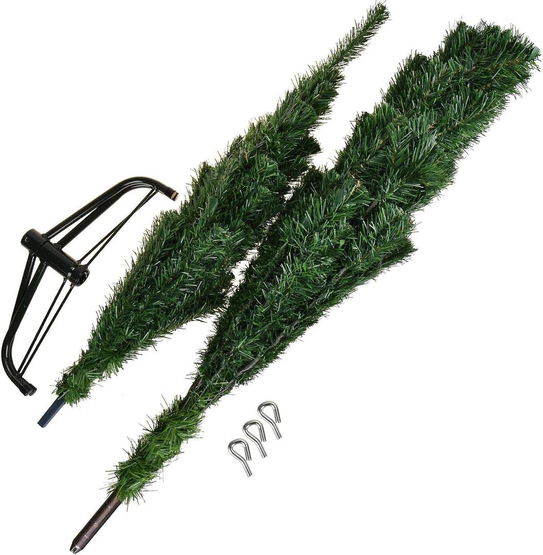 7ft Artificial Christmas Tree with Metal Stand [ Realistic Xmas Spruce + Holder ] Easy Assembly Fir