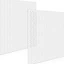 DoubleFill 2 Pack 2' x 2' Plastic Perforated Tiles with 3/8" Holes 24" x 24" White Drop Ceiling Tiles Plastic Ceiling Grid Covers