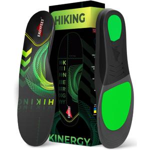 Hiking Boot Insoles Men Women - Arch Support Inserts - Cushioned Hike Orthopedic Insoles - Man Women Shoe Inserts - Running Sports Fitness Walking Soles (M (Men 9-10.5/Women 10-11.5), Lime)