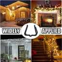 Christmas Light Hangers Clips 1 5/8 inch Fascia Board Clips Hooks Deck Light Clips Holiday Light Clip for Christmas Decoration Roof Gutter Fence in Thickness from 1" to 1 5/8" (Black, 100PCS) (Big)