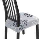 SearchI Dining Chair Seat Covers Set of 4, Stretch Removable Chair Covers for Dining Chairs, Kitchen Chair Covers Protector(Leaf Pattern)