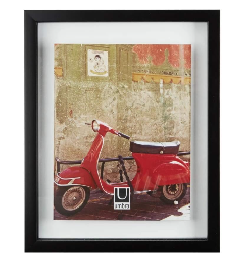 Umbra Document Frame 13x16 inch Modern Picture Frame Designed to Display a Floating 11x14 Document, Diploma, Certificate, Photo or Artwork (Black) 3 Pack