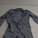 Womens Casual Short Sleeves Denim Romers Elastic Waist Button Down Onesie Jumpsuits with Pockets
2XL