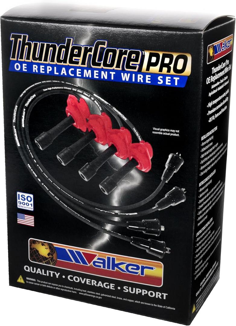 Walker Products ThunderCore PRO Premium Spark Plug Wire Set 924-1816 