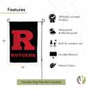 Desert Cactus Rutgers R Garden Flag  19 x 12 inch Rutgers Scarlet Knights Banner, For Outdoor Display and Events (Design C)