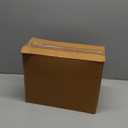 Wedding Card Box with Card Slit and Lock 12"X10"X4.5"- Gift Wishing Well Card Box for Weddings, Receptions, Birthdays, Graduations, Baby Showers, Honeymoon Funds LFBRNT (BURNT WOOD)