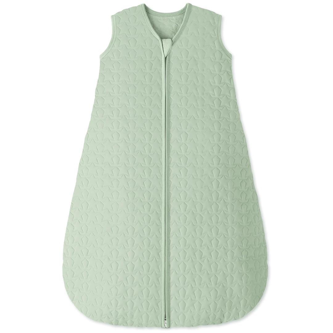 Baby Sleep Sack 18-24 Months 1.0 Tog Baby Wearable Blanket Cotton Sleeping Sack Quilted Baby Sleep Bag with 2-Way Zipper for Toddler Infant Green XL