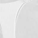 MakeMeChic Women's Bikini Sets Ruched Rib Knitted Spaghetti Strap Cheeky Swimsuit Bathing Suit (White, XL)