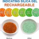 Wisesorb 40 Gram Pack of 4 Silica Gel Canister, Gun Safe Dehumidifiers (Orange to Green), Reusable Desiccant Moisture Absorber for Car, Closet