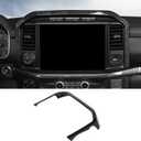 Jimen Compatible with Ford F150 2021-2023, Center Console Navigation Cover Trim Frame (Carbon Fiber)