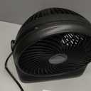 Amazon Basics Air Circulator Desk Fan for Bedroom, Home and Office, 90-Degree Tilt Head, 3 Speed Settings, Cooling, 35 Watts, Black, 11.1"W x 6.3"D x 10.9"H