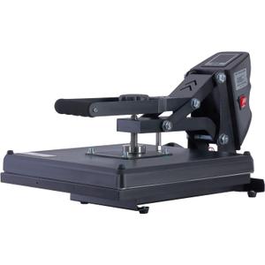 OLIXIS LW Heat Press, 15x15 Heat Press Machine for T Shirts with LCD Display & Memory Mode, 1200W Heat Transfer Machine for Bags, Pillows, Aprons (Upgrade Black)