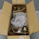 Lynnoland Set of 2 Industrial Table Lamps with USB C+A Ports and Outlet, Brass Fully Stepless Dimmable Bedside Lamps, Nightstand Lamps with Clear Glass Shade for Living Room Office (2 LED Bulb)